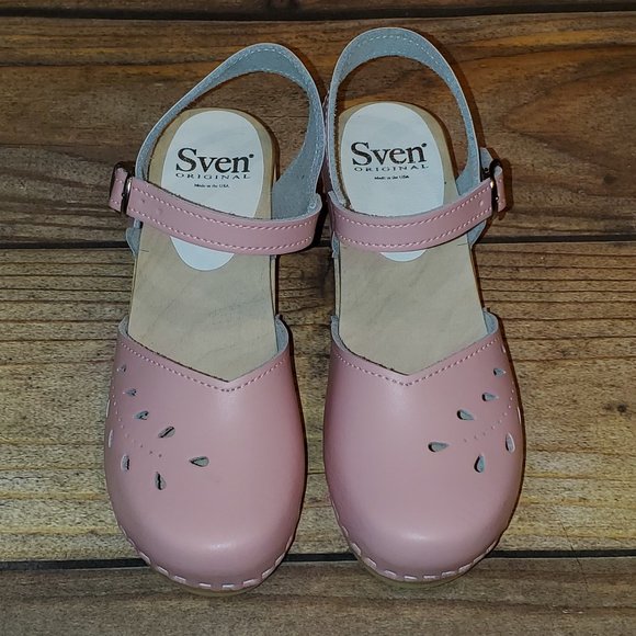 SVEN by No 6 Leaf Punch Strap Sandal Clogs 36 - Picture 3 of 4